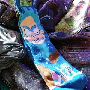 RICK & MORTY ADULT SWIM Crew Socks 2pk Thick HYP